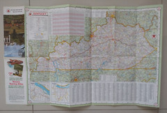 Vintage Texaco Road Map Kentucky USA 1966 Folding Paper Map.