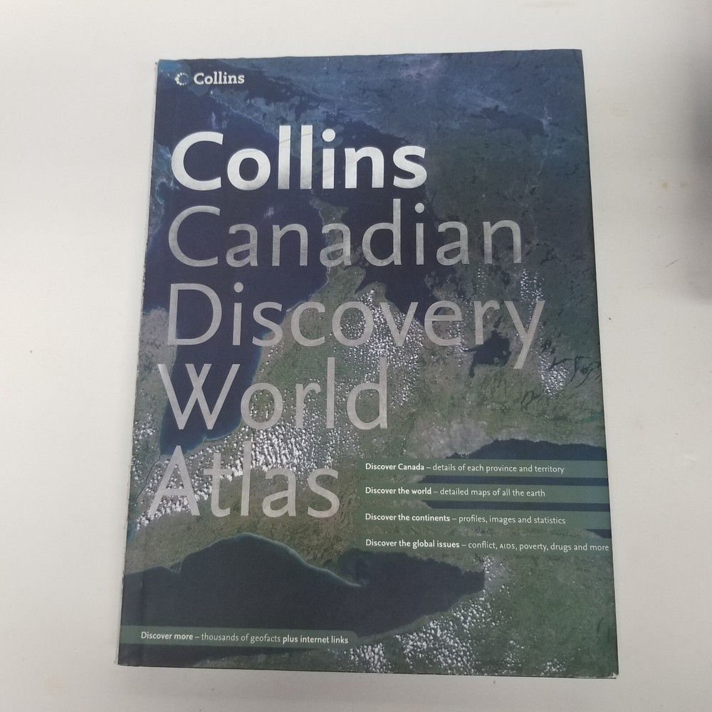 Collins Canadian Discovery World Atlas, Color Illustrated Maps, Hardcover