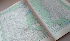 Vintage Encyclopedia Britannica World Atlas 1949 Hammond maps oversized book