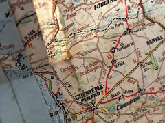 Brittany, Shell vintage tourist map in French