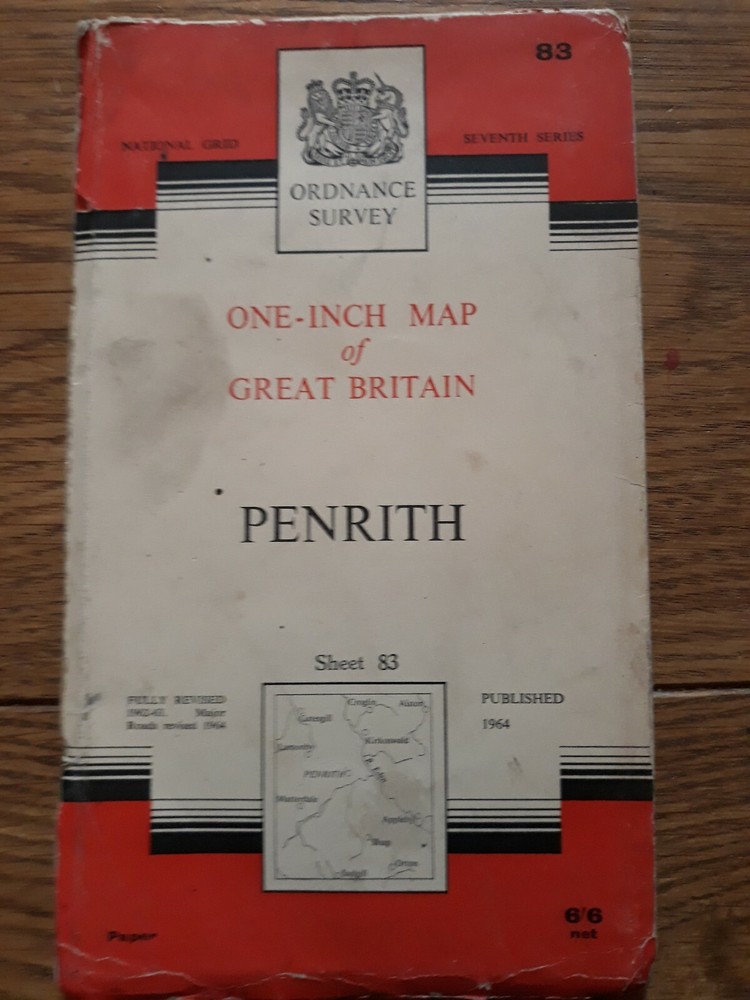 Ordnance Survey One Inch Map – Sheet 83 Penrith (Paper)