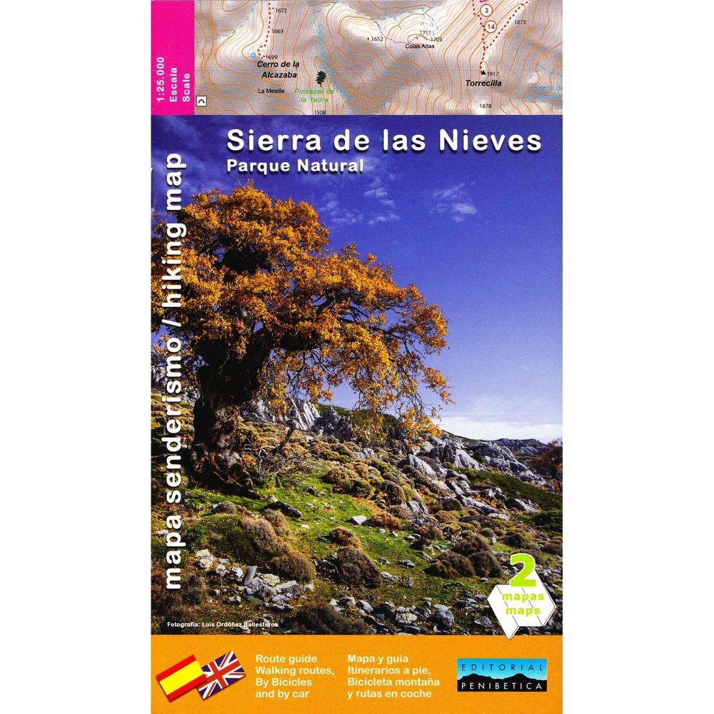 Spain, Sierra de las Nieves Natural Park Map and Guide walking cycling hiking