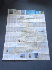 OS Map – MARITIME ENGLAND – Maritime Attractions -Large unmarked map – 1980s