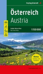 Austria Big Travel Atlas 1:150,000 Hardback by Freytag-Berndt (Hardback Book)