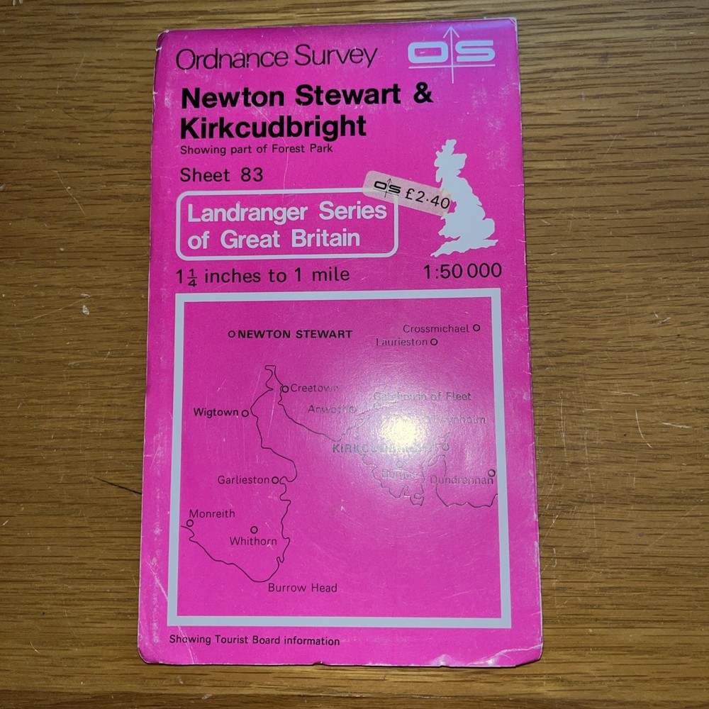 Vintage Ordnance Survey Landranger Newton Stewart Kirkcudbright 1980 Map 83