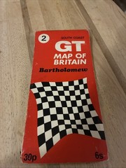 BARTHOLOMEW GT MAP SERIES,2 south coast , FOLDING MAP