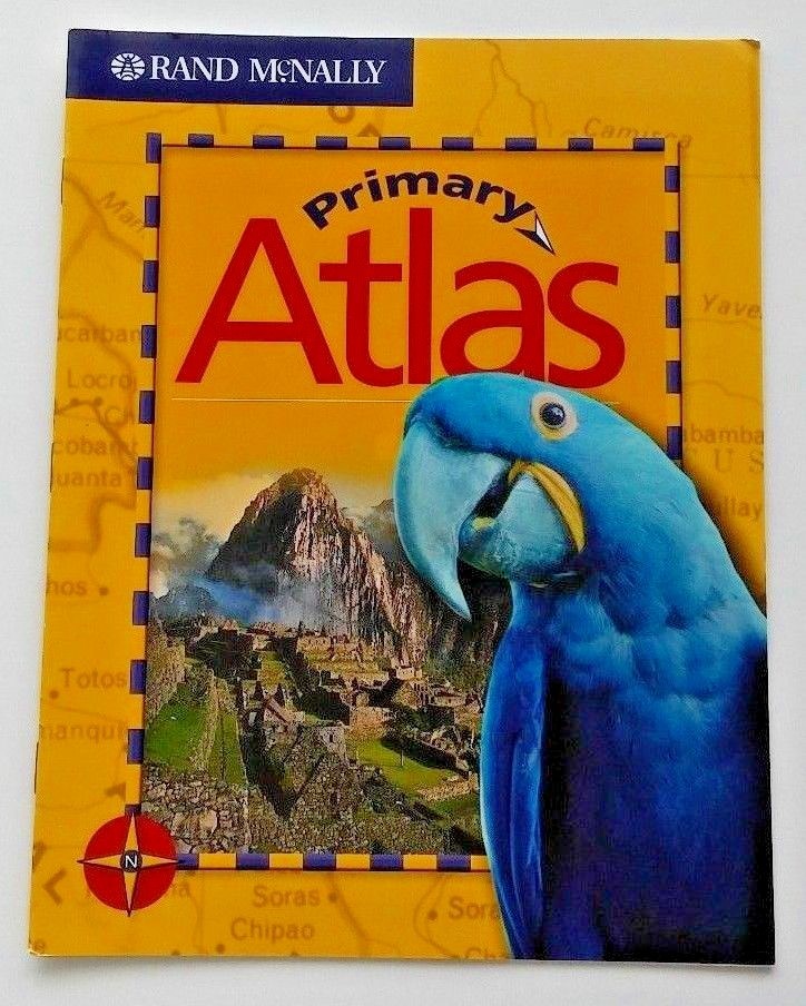 Primary Atlas Includes Continents World United States Maps US 1st 2nd Grade 1 2