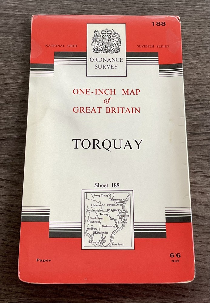 Vintage Ordnance Survey One Inch Map Of Torquay