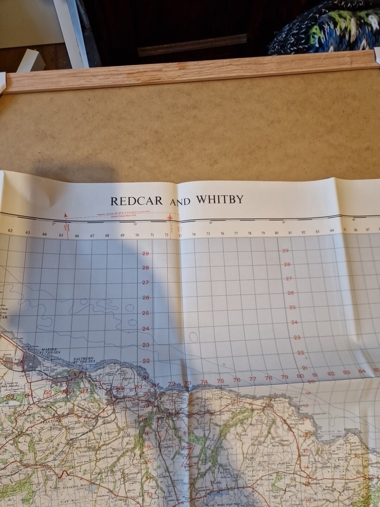 Ordnance Survey Map Of Great Britian – REDCAR AND WHITBY – 1965 – 1/63360