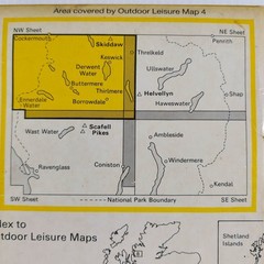 Ordnance Survey Map English Lakes North Western Outdoor Leisure 4 1:25000 Folded