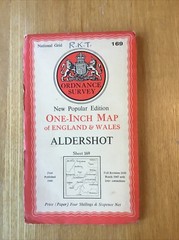 1947 Ordnance Survey One Inch Popular Edition Map 169 Aldershot (incl Farnham )
