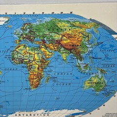 17″ x 22″ Rand McNally Markable Map of World and Outline Two-Sided Pre-owned