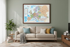 Map of Europe, European Political Wall Map, Poster of Europe