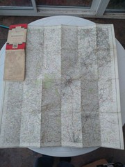 OS Ordnance Survey One Inch Cloth Map of Kidderminster- Sheet 130 – 1954