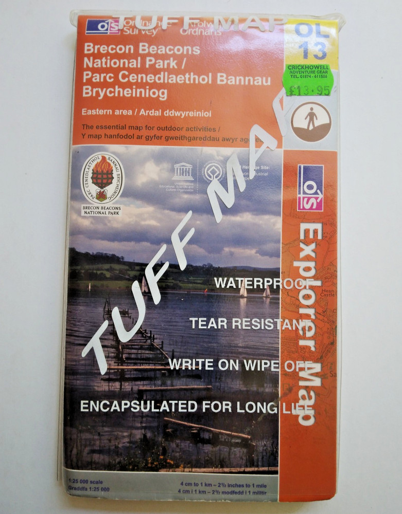 Brecon Beacons National Park OL13 Ordnance Survey Explorer Tuff map E Area 2007
