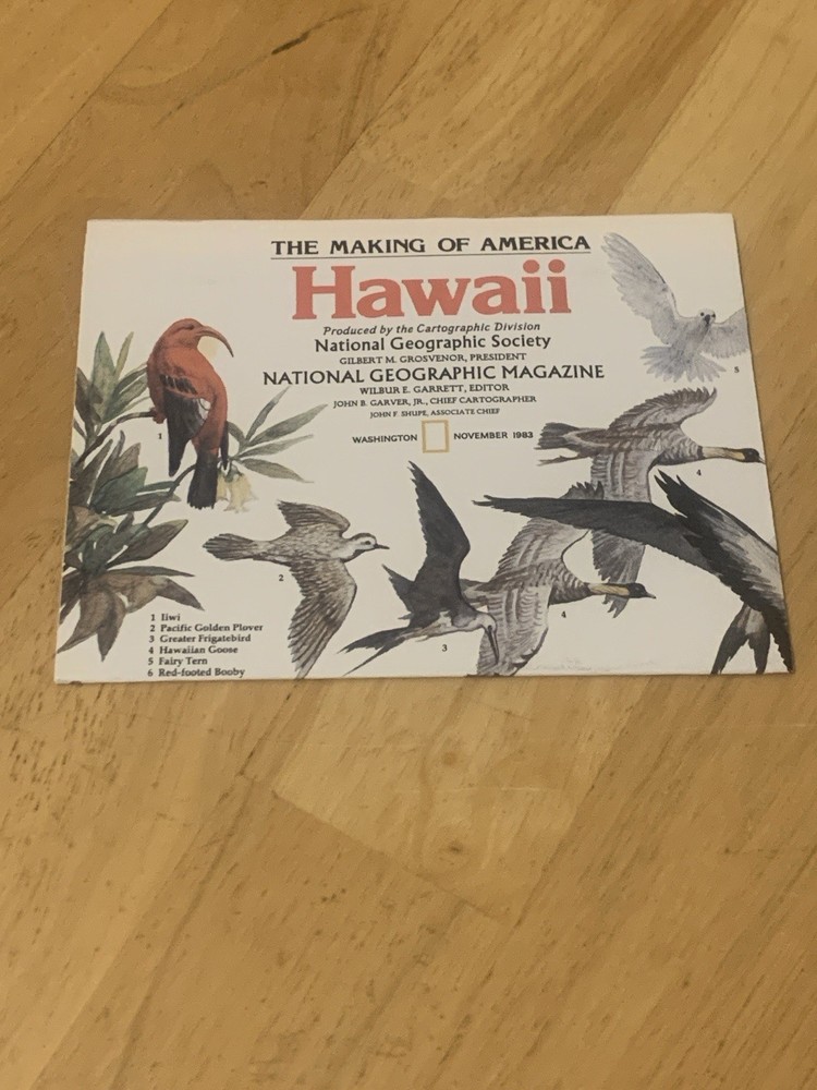 National Geographic 1983 Map The Making Of America Hawaii Pacific Islands