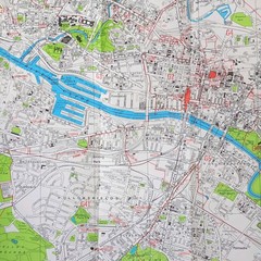 Geographia Large Scale Colour Street Plan: Greater Glasgow.