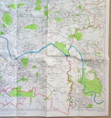 Geographia Large Scale Colour Street Plan: Greater Glasgow.