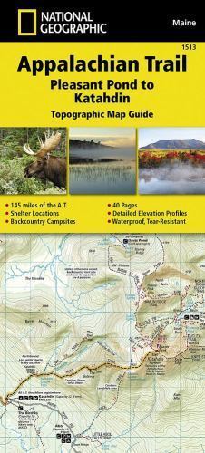 National Geographic Appalachian Trail Pleasant Pond to Katahdin Topographic Map