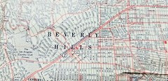 1967 Texaco Road Map of Los Angeles California – Genuine
