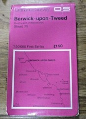 First Series Ordnance Survey Map 1:50,000 Sheet 75 BERWICK-UPON-TWEED