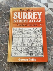surrey street atlas hard back cover 1986 George Phillip vintage book