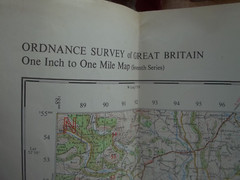 VINTAGE ORDNANCE SURVEY MAP BRECON SHEET 141, 1967