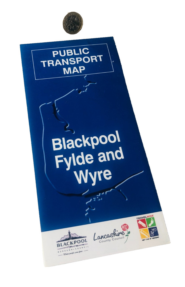 Map Blackpool Fylde and Wyre Public Transport Map Vintage ra
