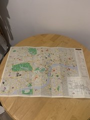 Vintage London Map Geographic Wiggins Teape Group Advertising London Underground