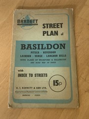 BARNETT Street Plan of Basildon (Pitsea, Laindon, Vange etc) Vintage Map