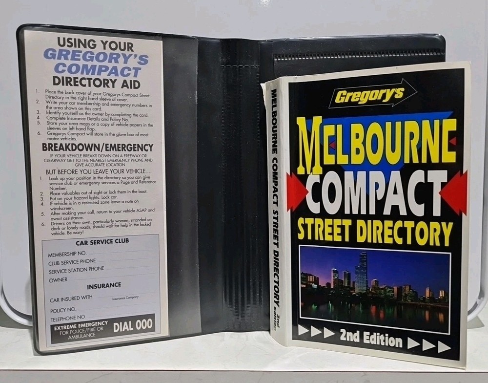 Vintage Gregory’s Compact Directory In Genuine Wallet 2nd Ed. 1993