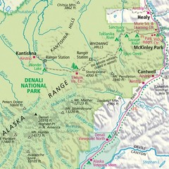 Rand McNally Easy to Fold: Alaska State Laminated Map 18″ x 17″, Multicolor