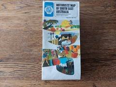 NRMA Motorists Map Of South East Australia 1978 Vintage paper folded map