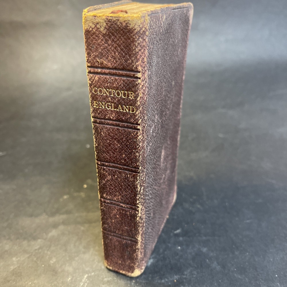 Antique The contour road book of England : Harry R G Inglis 1902 Leather Bound