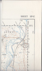 Ordnance Survey 1:25,000 First Series Map Sheet SP 42 Barton Oxfordshire