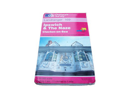 OS Ordnance Survey Landranger Map 169 ‘Ipswich & The Naze ‘ – Fair condition
