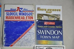 13 x Vintage Old Collectible UK Travel City Town Road Maps AZ – Job Lot / Bundle