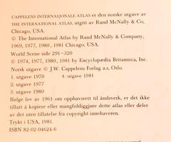 VINTAGE CAPPELENS INTERNASJONALE ATLAS – HARDCOVER 1981 (NORWEGIAN LANGUAGE)