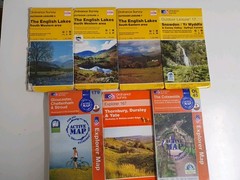 JOB LOT 7 EXPLORER MAPS ORDNANCE SURVEY 1:25,000 SNOWDON LAKES COTSWOLDS BRITAIN