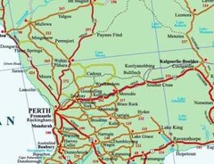 Australia Road map with details 91x61cm poster AU Australian Made