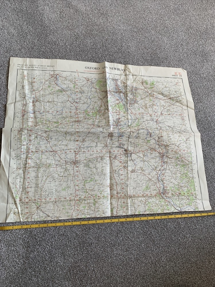 Ordnance Survey, 1 Inch to 1 Mile, Folded Sheet Map no: 158, Oxford & Newbury