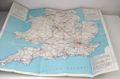 SHELL Service Waterway Map for Motor Boats Norfolk Broads 1963 Rivers Canals