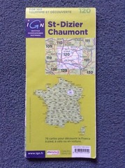 IGN Map No. 120 – ST-DIZIER CHAUMONT – With Free Post