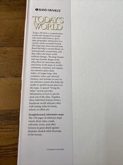 1996 Revised Today’s World Atlas From Cartographers of Rand McNally Hardcover