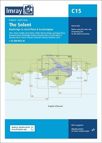 Imray C Series C15 The Solent (Map) C Charts