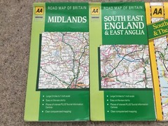 Vintage Collection of TEN Vintage AA Maps, inc EUROPE, SCOTLAND. FOLD OUT MAP