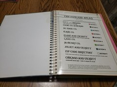 CHICAGOLAND ATLAS Deluxe Laminated Edition by American Map Corporation 1994 VGC