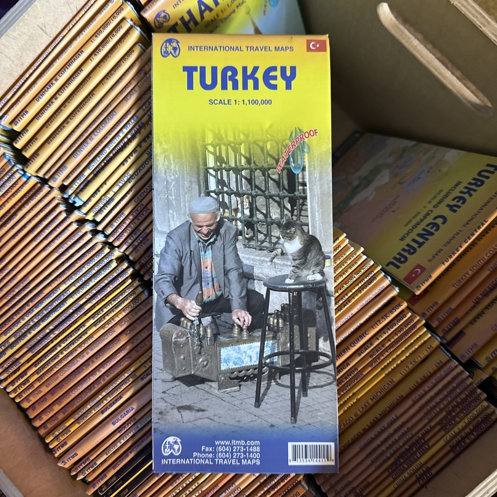 TURKEY TRAVEL REF MAP 1:1,100,000 By Itmb Publishing Ltd & Lan Joyce *BRAND NEW*