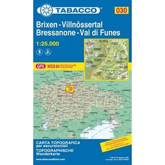 Italy Alps Brixen / Villnossertal walking hiking skiing cycling map 030 50% off!
