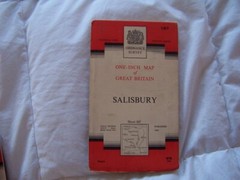 Vintage 1963 SALISBURY MAP 167 National Grid Ordnance Survey One-Inch Map